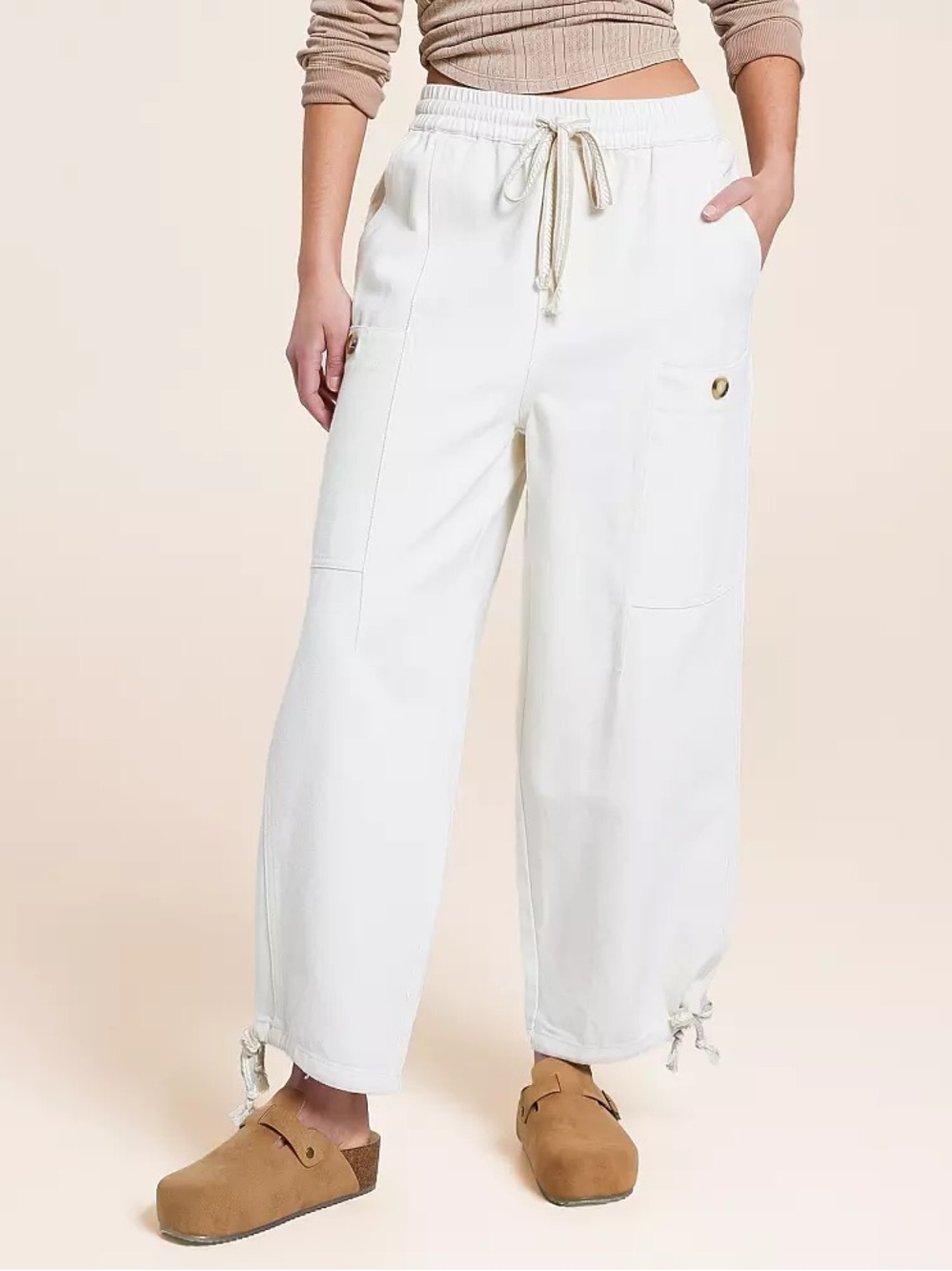 NWOT Cropped Wide Leg Pant